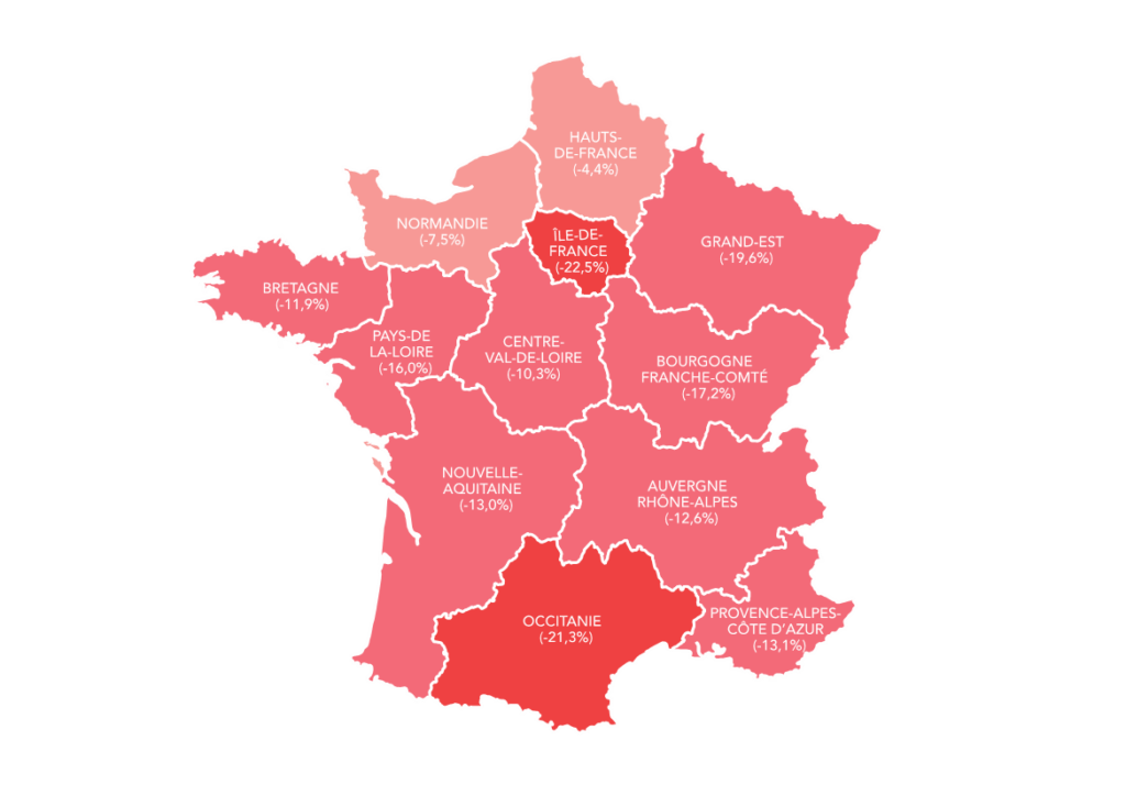 Carte des régions