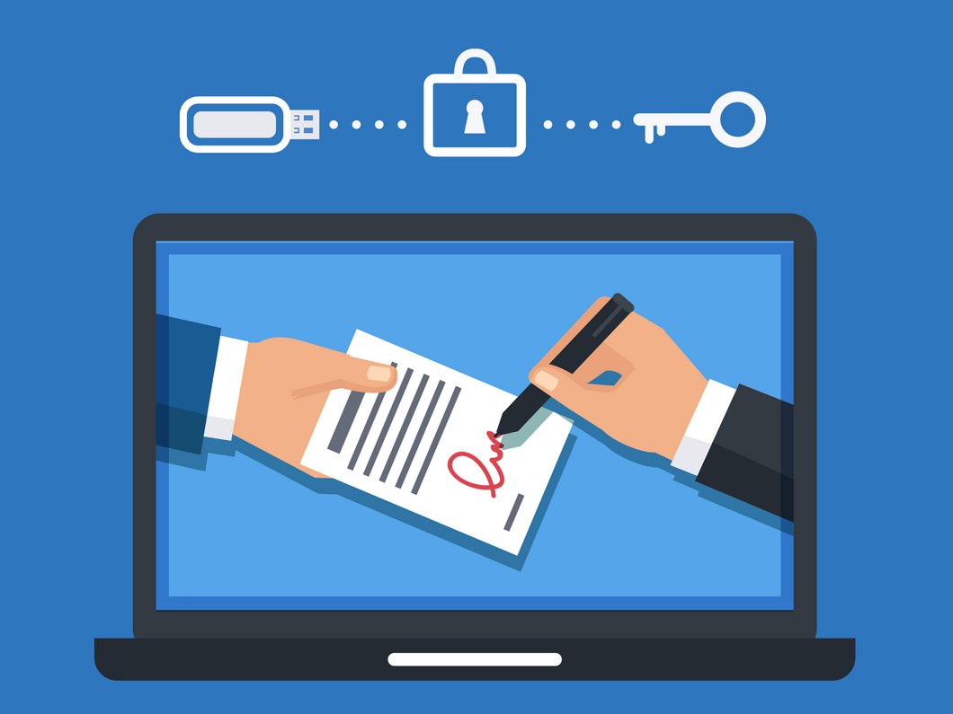 Image illustrant la sécurité et la fiabilité de la signature digitale